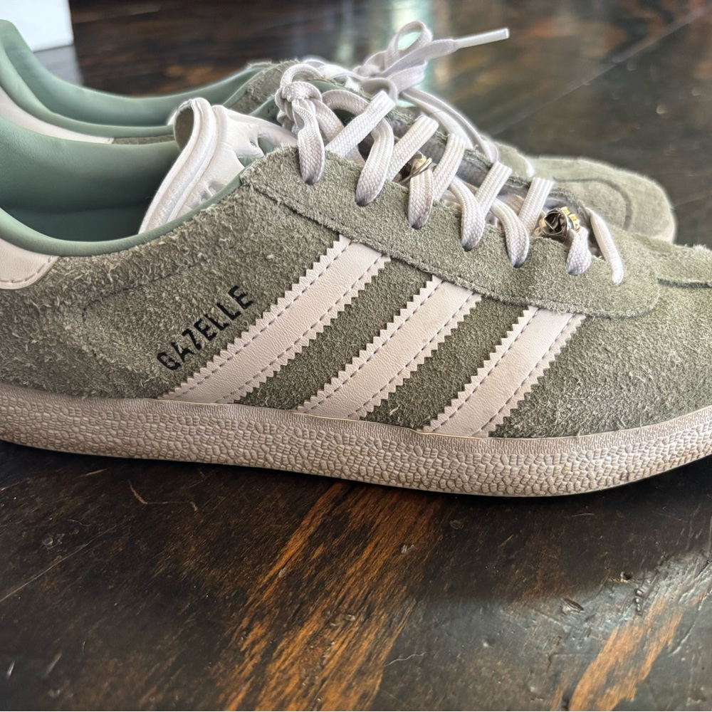 Adidas Gazelle Olive Suede Sneakers